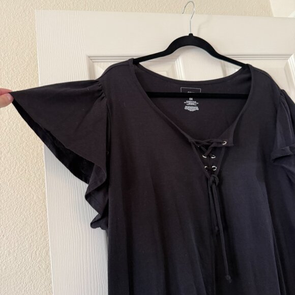 Black Plus Size Womens Shirt Top - Picture 2 of 3